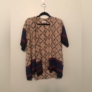 Caren Sport navy blue floral kimono